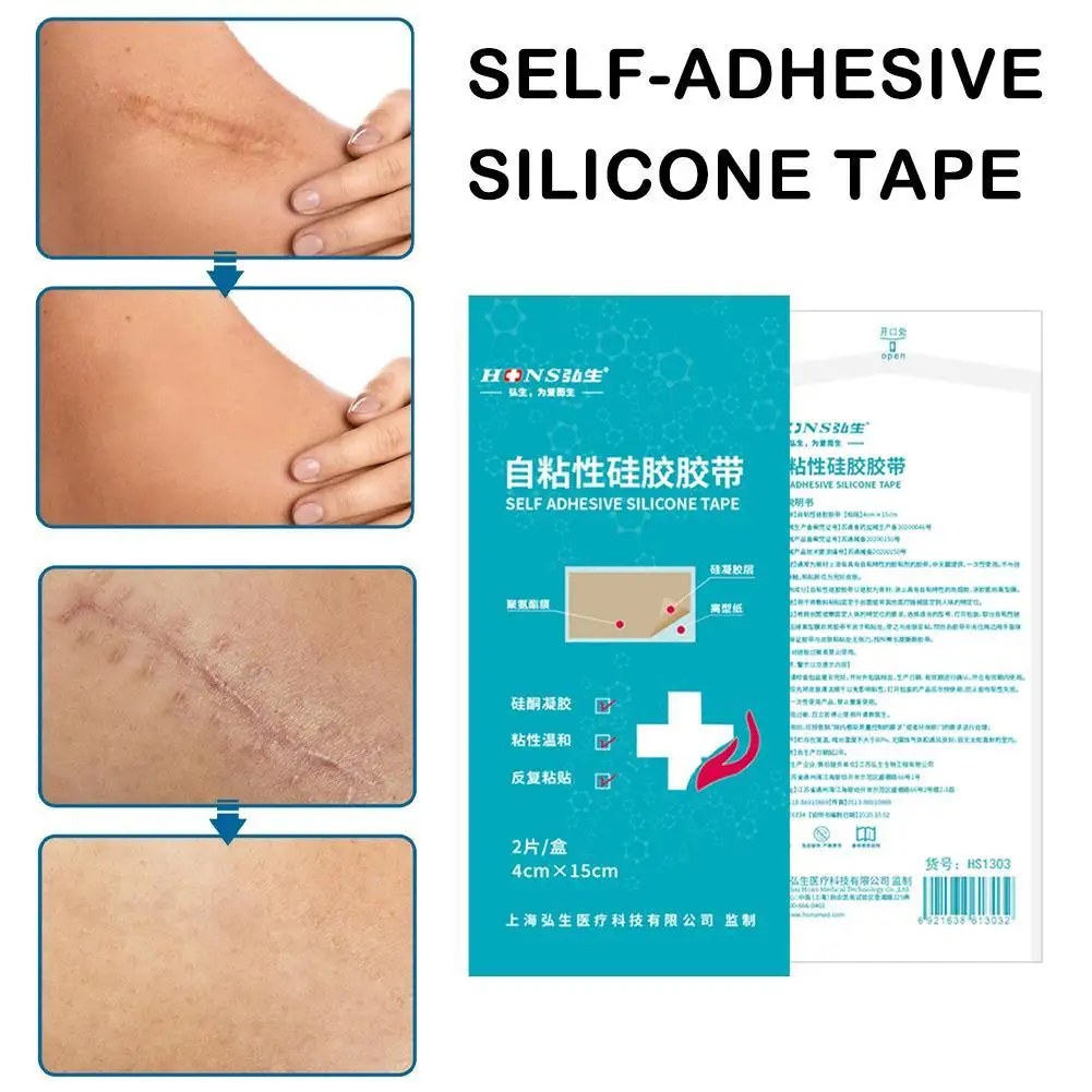 

4*15cm Silicone Gel Efficient Beauty Scar Removal Silicone Gel Self-Adhesive Silicone Gel Tape Patch For Acne Burn Scar Reduce
