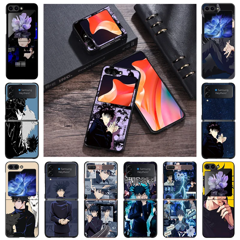 Жесткие чехлы для телефонов Samsung Z Flip 6 5 4 3 Galaxy Flip6 Flip5 Flip4 Flip3 Fushiguro Megumi juютсу Kaisen PC