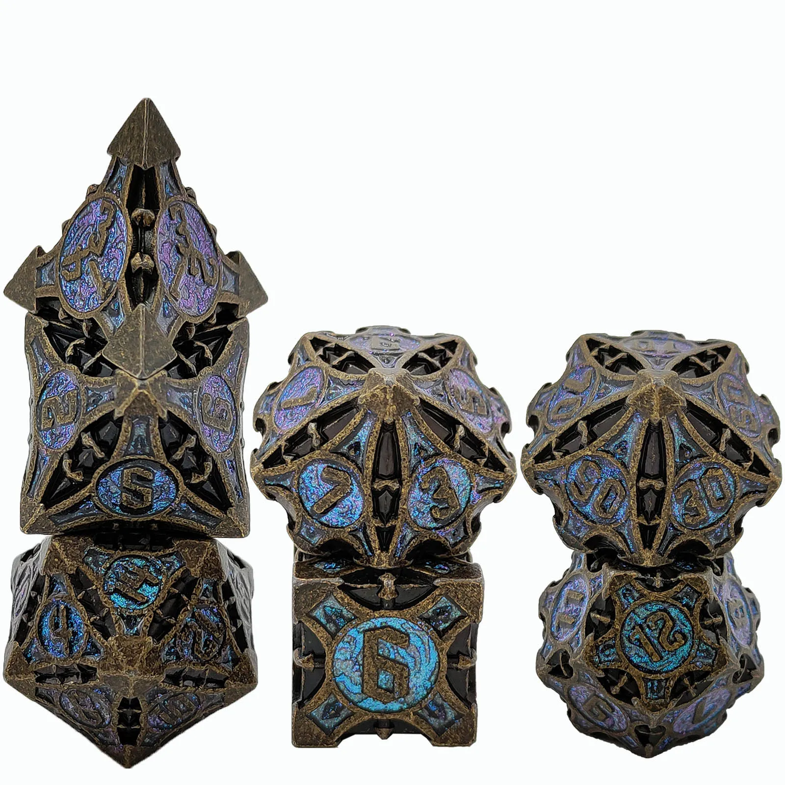 

DND Dice Set Metal Dungeons and Dragons Polyhedral D&D Pathfinder Multi Sided Roleplaying Accessories RPG Table Games MTG D6 D20