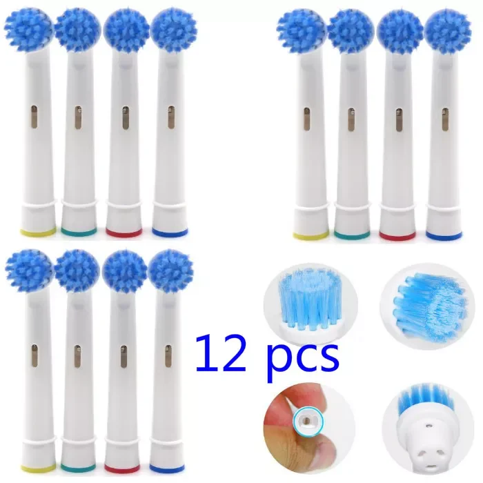Battery Tooth Brush Heads Replacement for Oral B Dual Clean Complete Soft Bristles Toothbrushes Heads