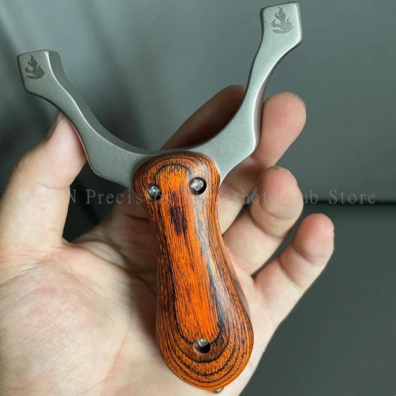 

Professional Hunting Slingshot High Quality Stainless Steel Catapult With Flat Rubber Band Outdoor Shooting Game Sling Shot Set