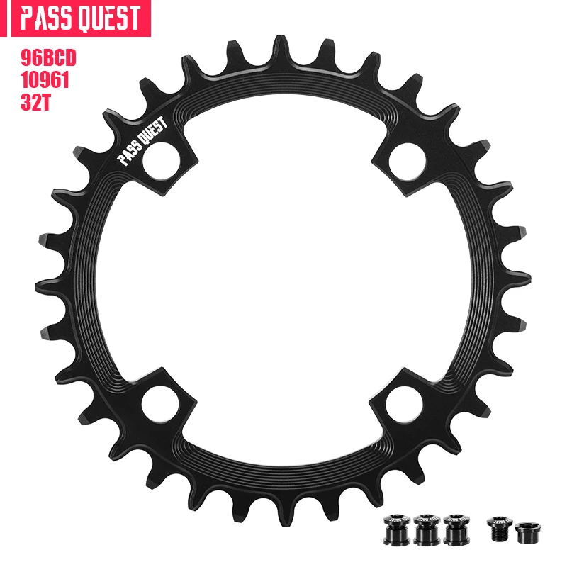 

PASS QUEST 96BCD Bicycle Chainring 4-Bolt Narrow Wide Teeth Chain Wheel for SHIMANO ALIVIO DEORE M4000/M4050//M612