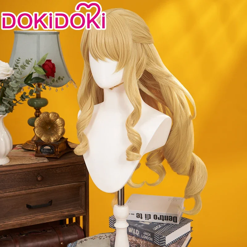 В наличии Navia Wig Game Genshin Impact DokiDoki женские светлые длинные волосы Фонтейн