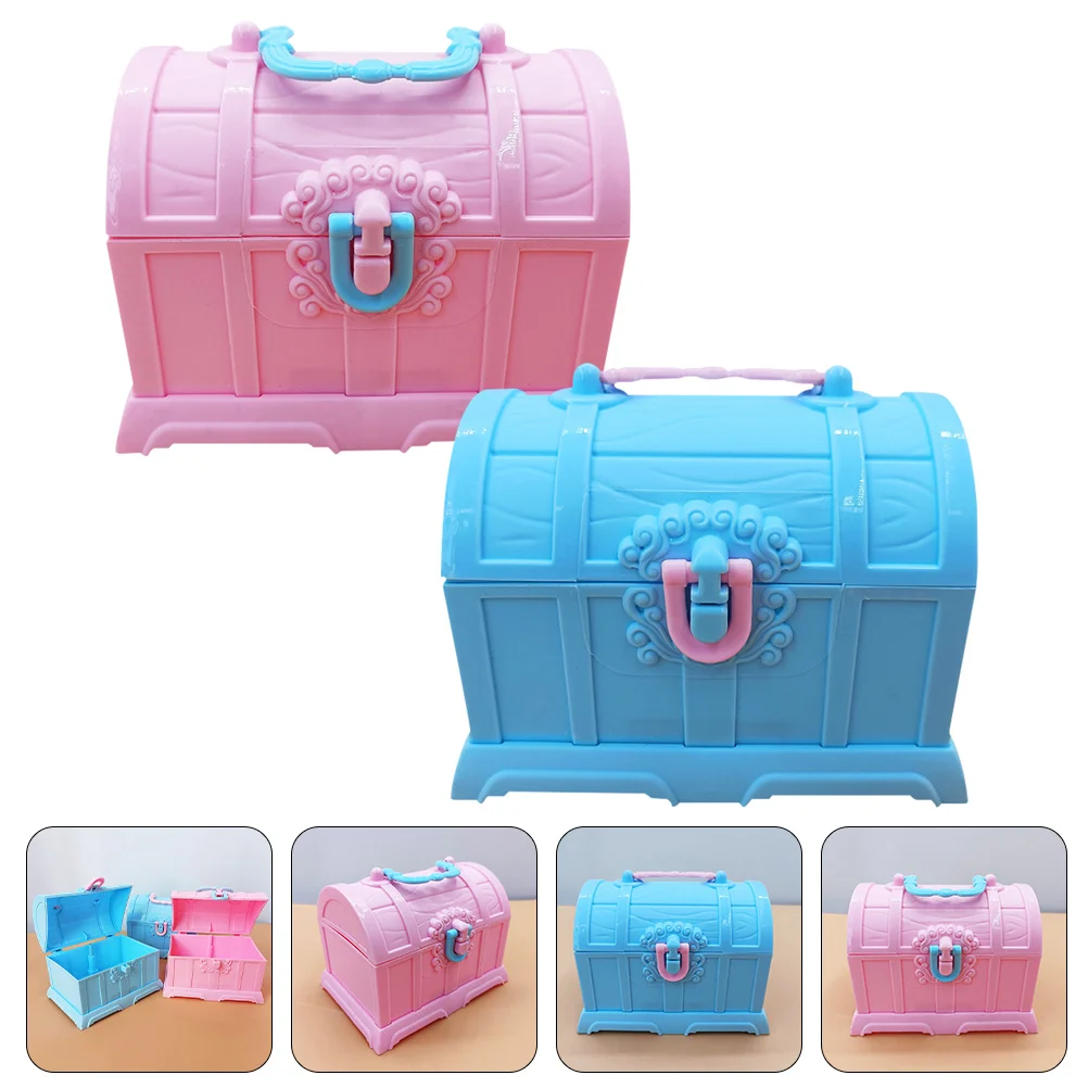 

2pcs Desktop Storage Box Storage Box Storage Supply Makeup Organizer Treasure Sundry Organizer