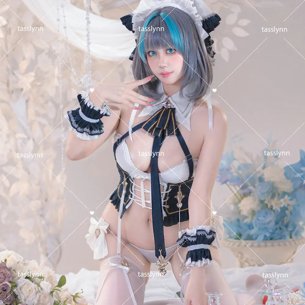Фото Костюм для косплея Cheshire Azur Lane, игровые костюмы для косплея для женщин, пижамы HMS Cheshire, женская праздничная одежда, наряды №2
