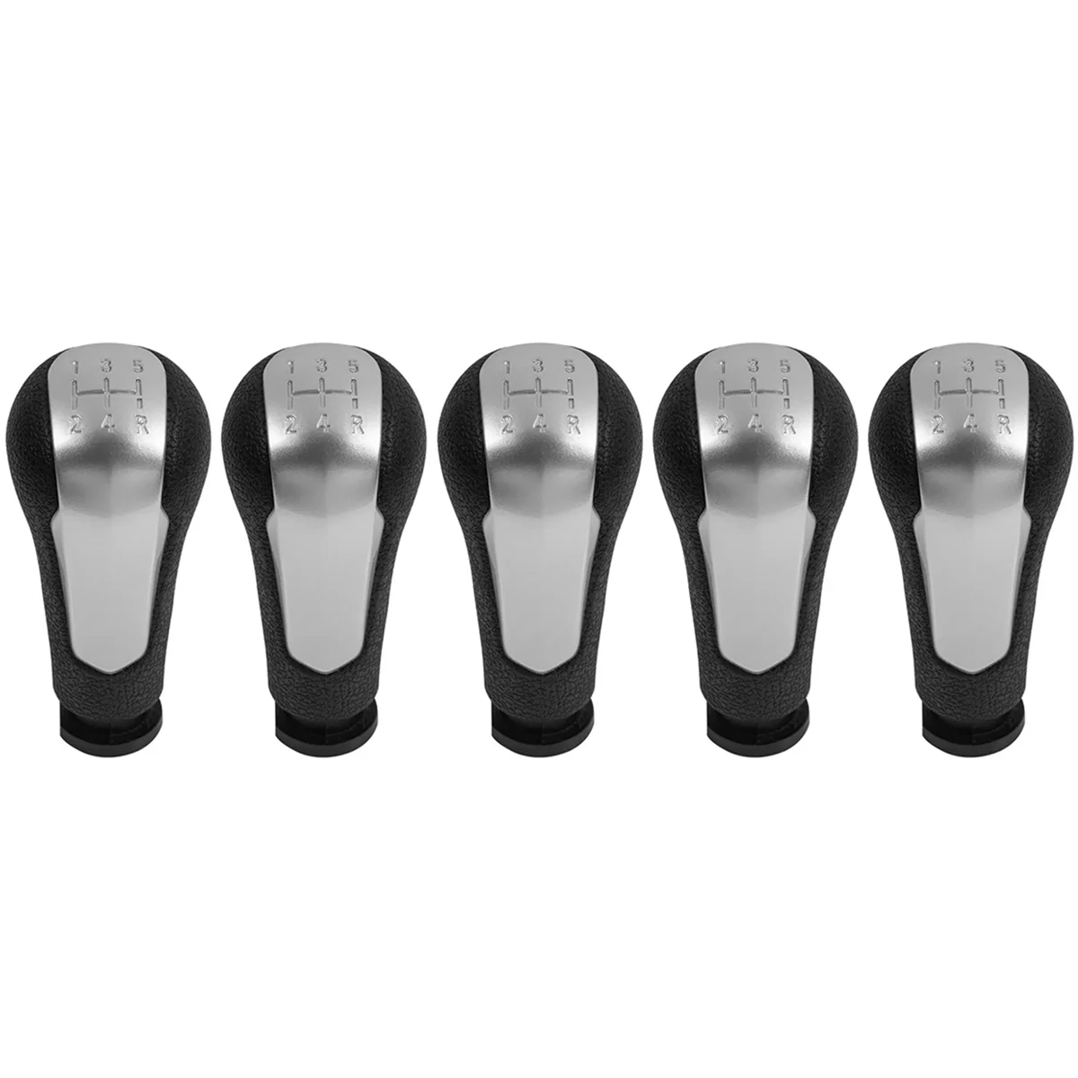 

5X 5 Speed Gear Shift Knob Lever Shifter Handle Stick for Chevrolet Spark 2011-2016 Silver