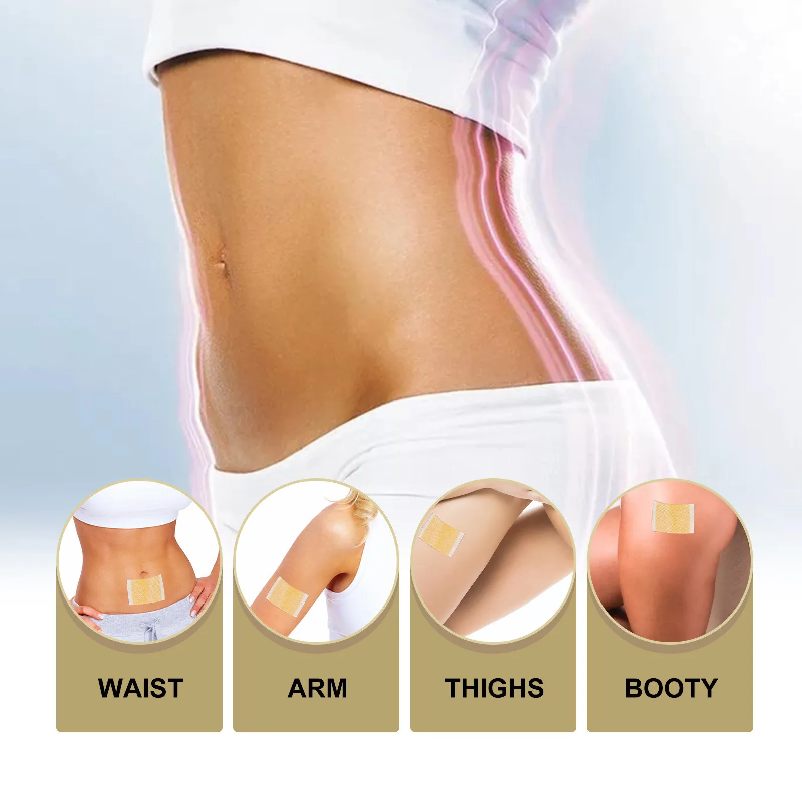 Jaysuing S-образный пластырь для коррекции фигуры унисекс антицеллюлитный похудения