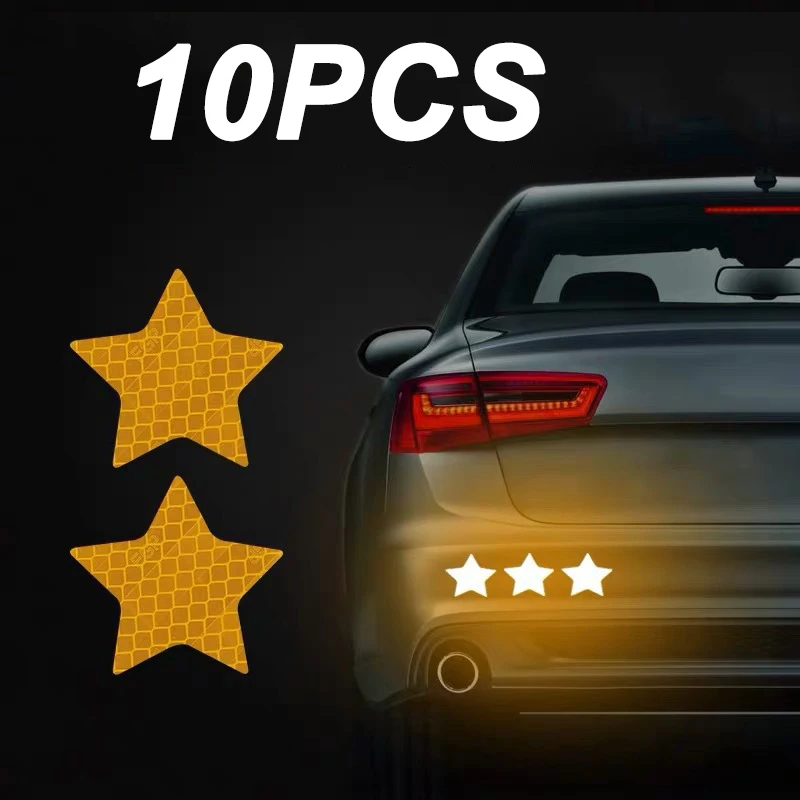 

10 Упаковок, Светоотражающие Наклейки Для Безопасности Автомобиля