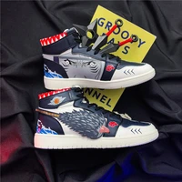 naruto ghost shark anime shoes cartoon air new trend high top sneakers couple shoes