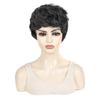your style synthetic short wigs for women short haircut with volume on top haircuts pixie wig hairstyles wave wavy female afro