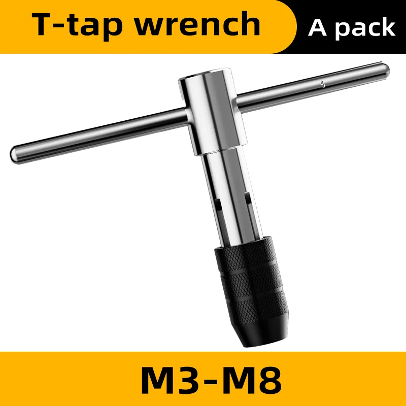 

Регулируемая Т-образная ручка, трещотка, винт, ручной зажимной инструмент, резьба винта M3 M4 M5 M6 M8, набор гаечных метчиков, ручной инструмент