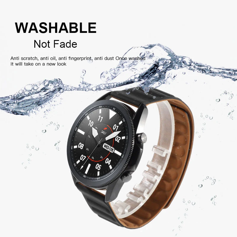 20mm 22mm watch strap for samsung galaxy watch 3 46mm 42mm silicone magnetic band active 2 strap bracelet for huawei watch gt 2 free global shipping