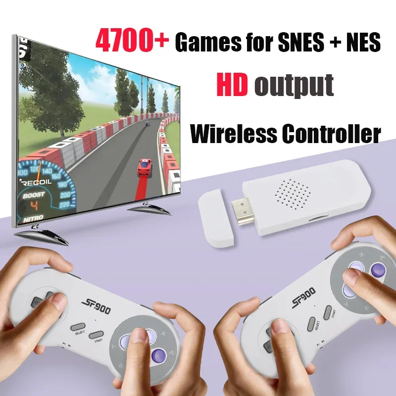 SF900 Consola Super Nintendo 16-битная 4700 Игровая HD-консоль В Стиле Ретро С Беспроводным