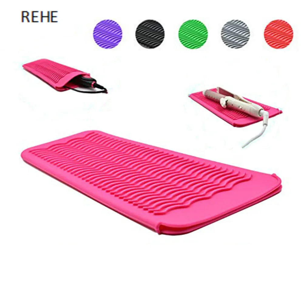 

Hair Styling Tool For Curling Iron Hair Straightener Multi-function Non-slip Flat Iron Silicone Pouch Heat Resistant Travel Mat