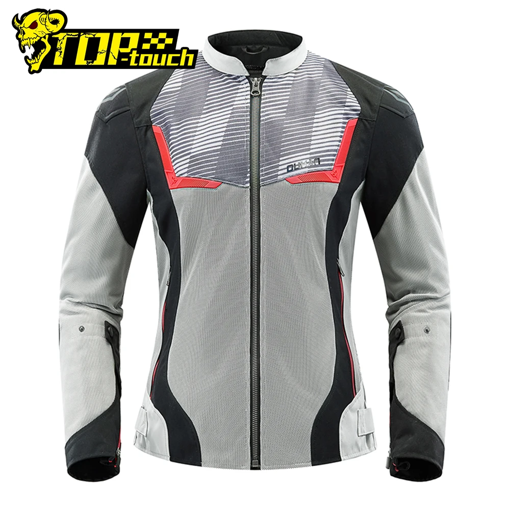 

DUHAN Motorbike Clothing With CE Protective Gear Women Motorcycle Jacket Riding Motocross Racing Reflective Jacket Breathable