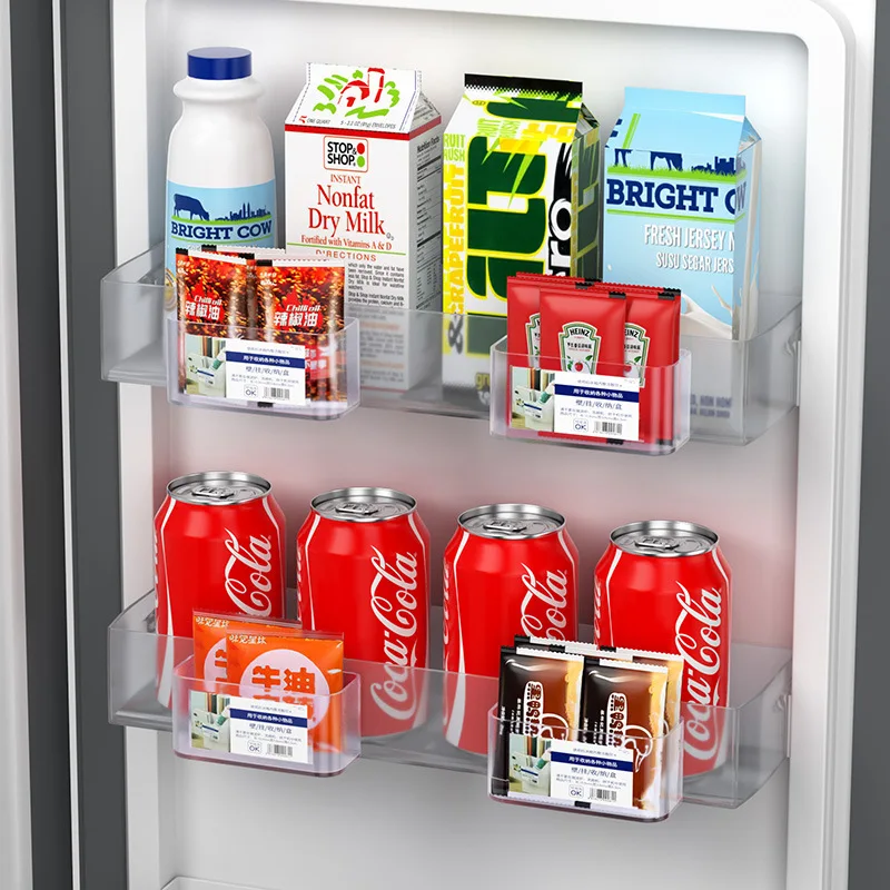 

Adjustable Hanging Partition Storage Box Seasoning Bottle Rack Seasoning Bag Storage Gap Fridge Freezer Shelf Holder Mini