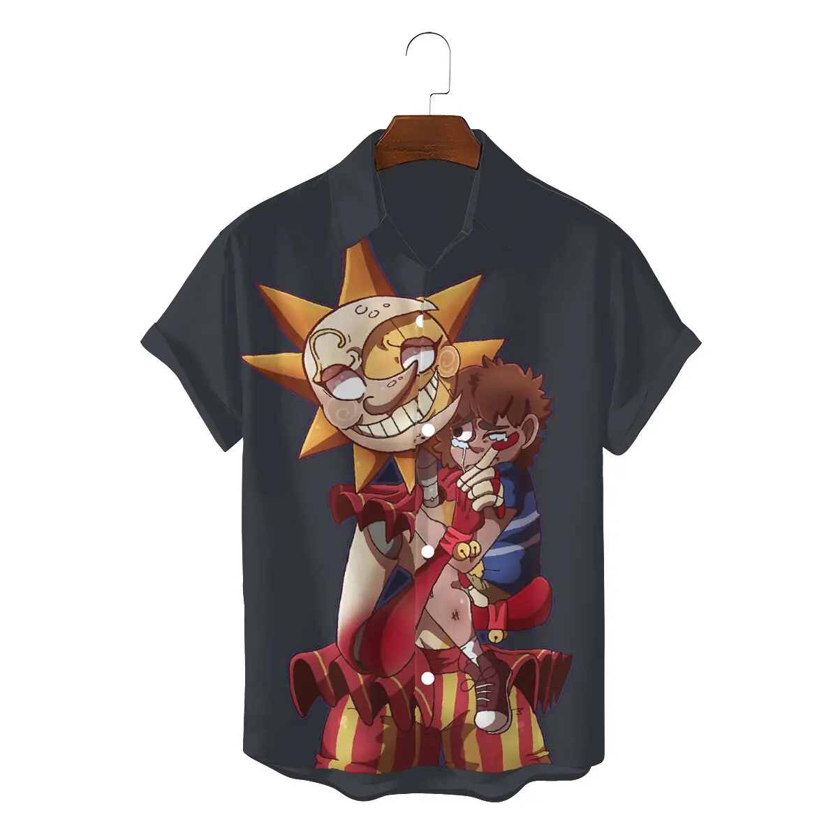 

FNAF Game Security Breach 3D Shirt Sundrop Classic Shirts Oversized Men Clothing Printing Trendy