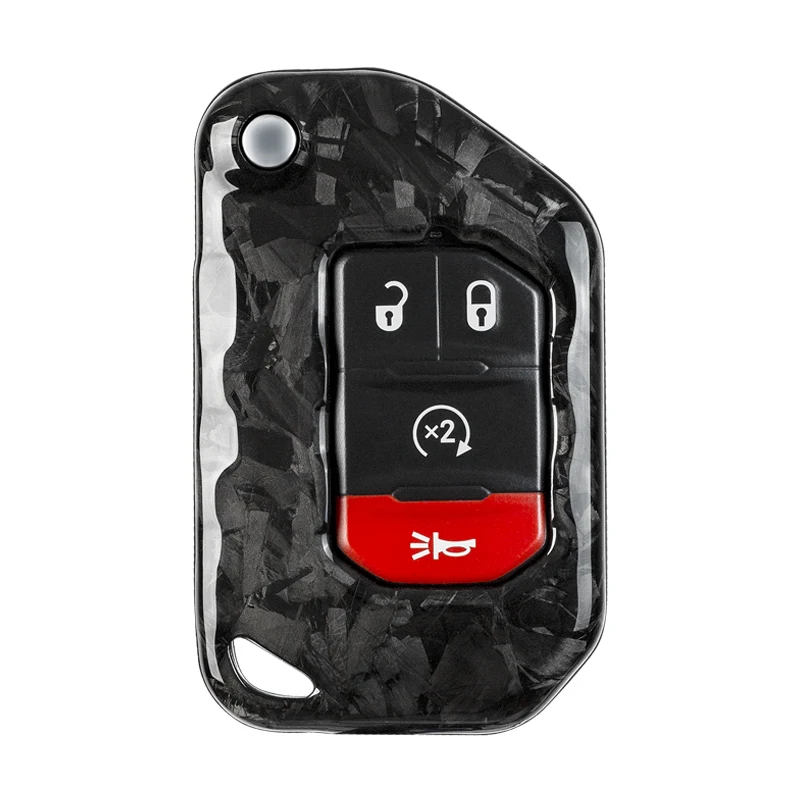 

Чехол для ключей для Jeep Gladiator JT Sahara JLU Wrangler JL Rubicon 2018-, автомобильный брелок для ключей, чехол с дистанционным управлением, углеродное волокно