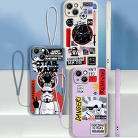 star wars hero fashion for apple iphone 13 12 11 pro max mini xs xr x 8 7 6s 6 plus liquid rope phone case capa cover