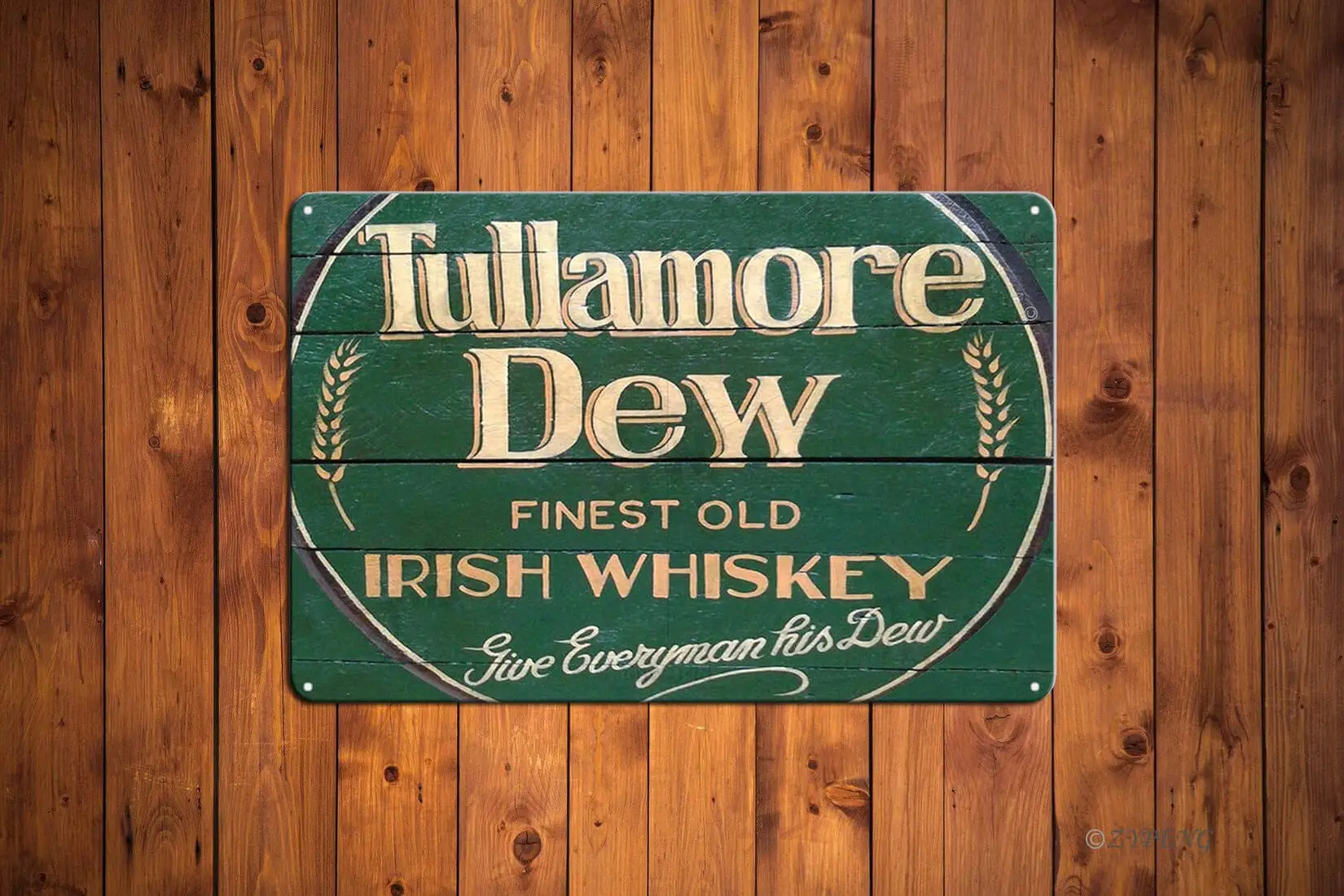 ZYPENG тулламор роса ирландский виски логотип Ретро украшение на стену бар мужская