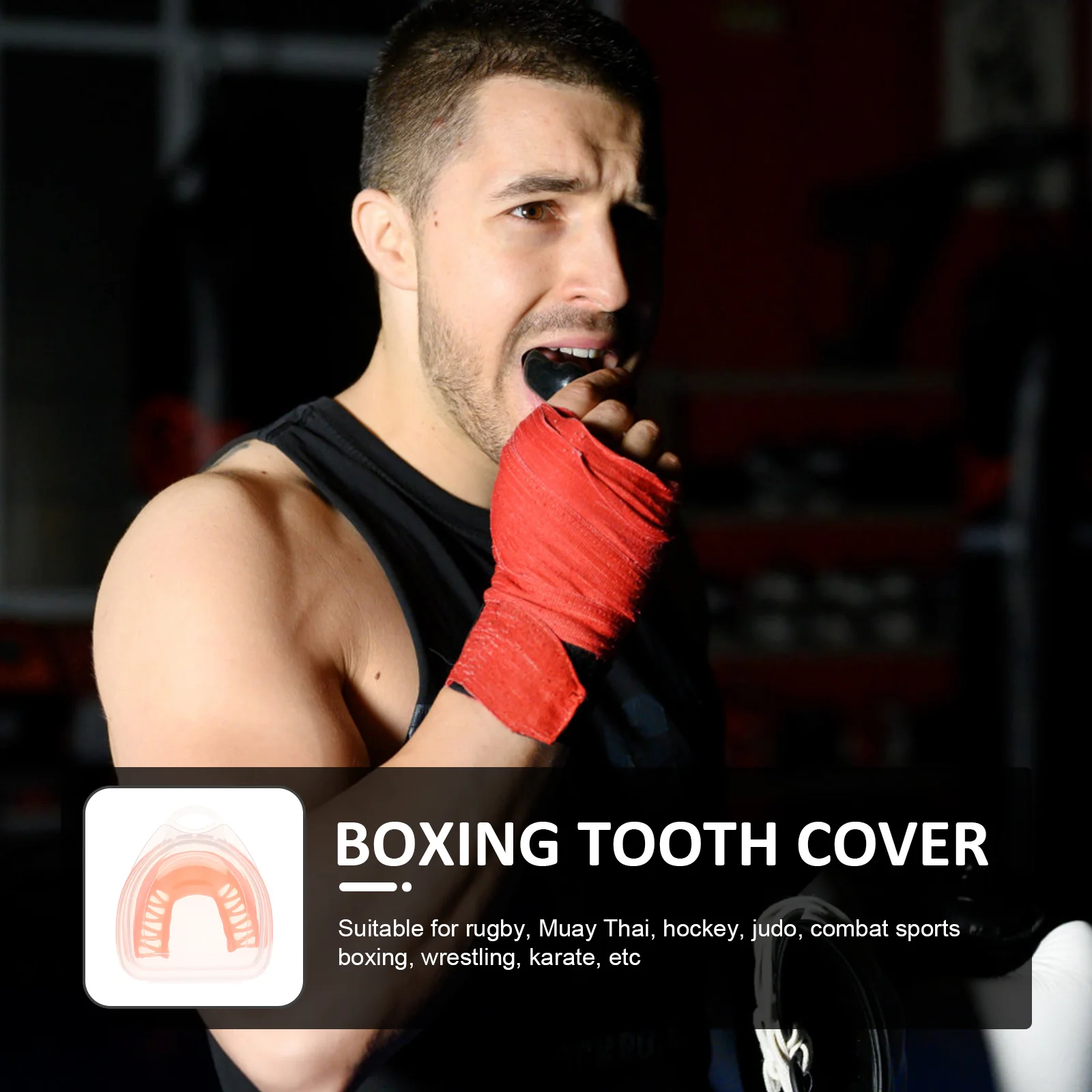 Спортивные подтяжки боксерский чехол для зубов портативная основная каппа