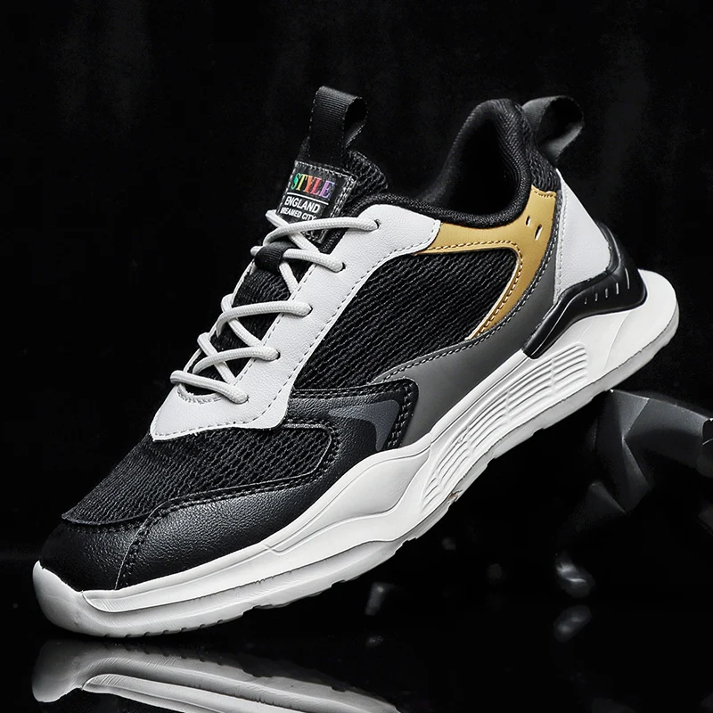 

Thick-soled Mesh Breathable Shoes 2022 Summer Mens Sports Shoes Fashion Comfortable Wear-resistant Outsole Non-slip Man Shoes 44