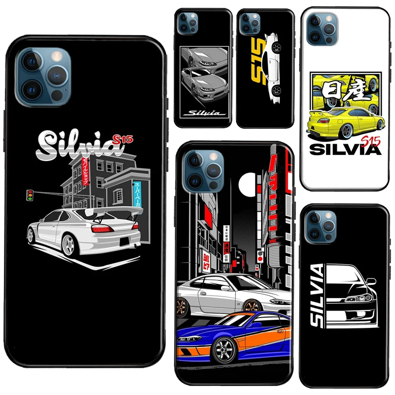 

Silvia S15 JDM Tuner Cars Silicone Case For iPhone 13 Mini 11 14 12 Pro Max 7 8 Plus X XR XS Max SE 2020 Phone Shell