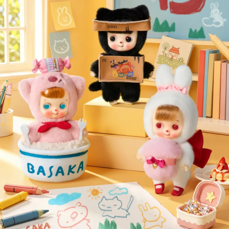 Фото Плюшевая игрушка-сюрприз TOPTOY Basaka из серии Happy: «Делая то, что люблю» |   Милая кукла-украшение для стола, коллекционная игрушка, подарок, новинка №4