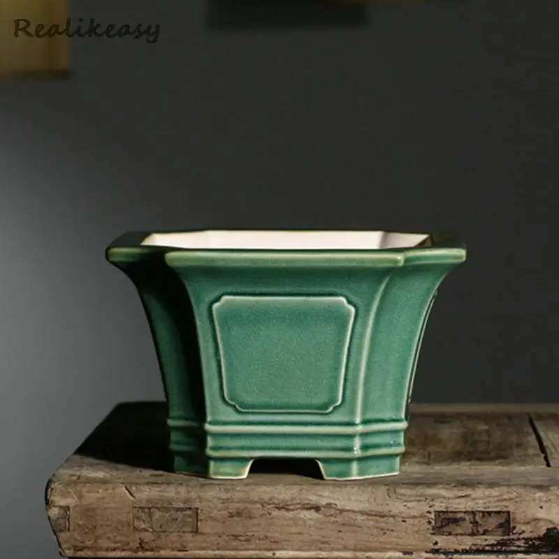 Новый цветочный горшок с фиолетовым песком ручной работы строительный бонсай из