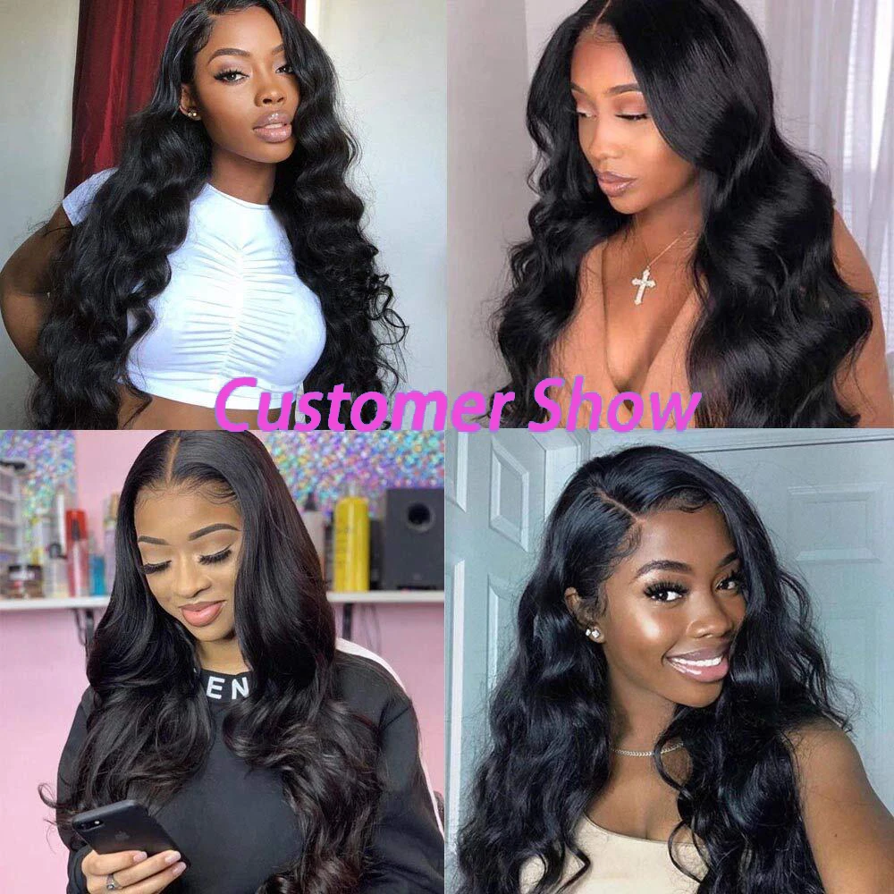 KISSU Body Wave Lace Front Wig Human Hair 4x4 Lace Closure Wigs Brazilian 30 Inch 13x4 Lace Frontal Human Hair Wigs For Women
