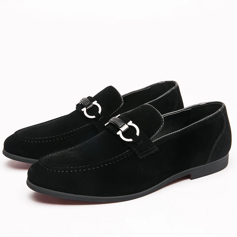 

Туфли мужские из флока, без застежки, с круглым носком, серые/зеленые, свадебные туфли, деловая обувь ручной работы, размеры 38-47, черные