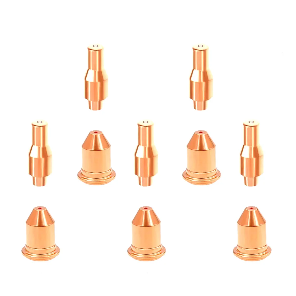 

10pcs IPT-45 Plasma Electrode 56576 Tips 56811 Nozzle 0.035\" 0.9 Mm For Harbor Freight Titanium 45 Cutter Plasma Cutting Torch