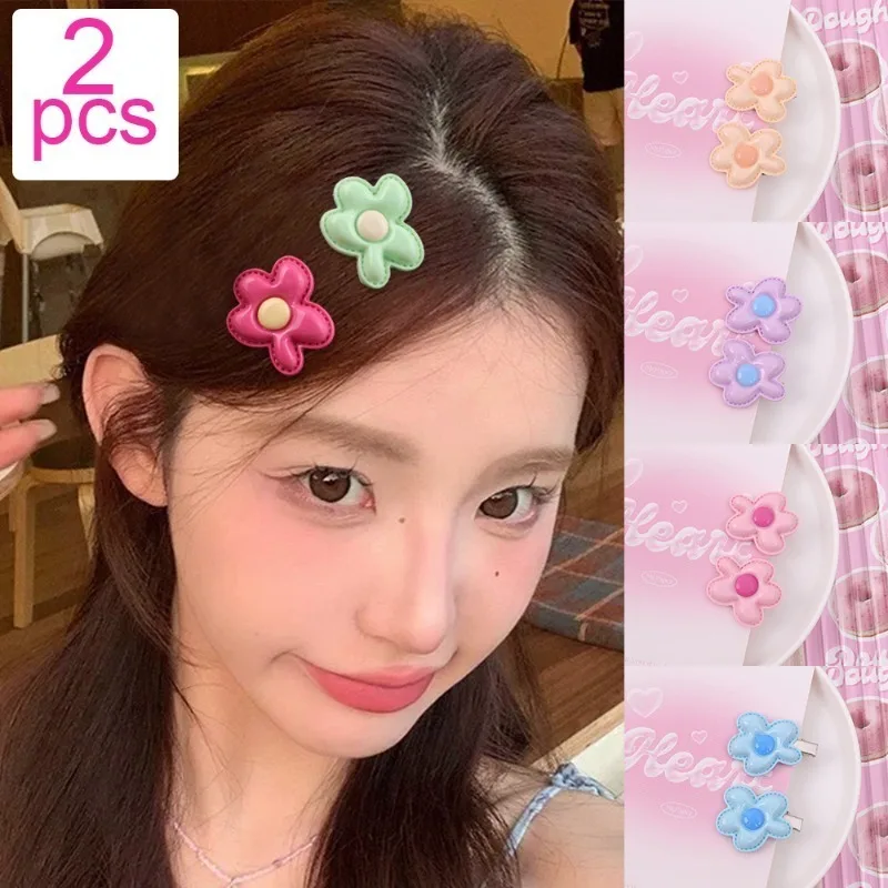 Y2k заколки для волос с цветами карамельных цветов милые женские девочек