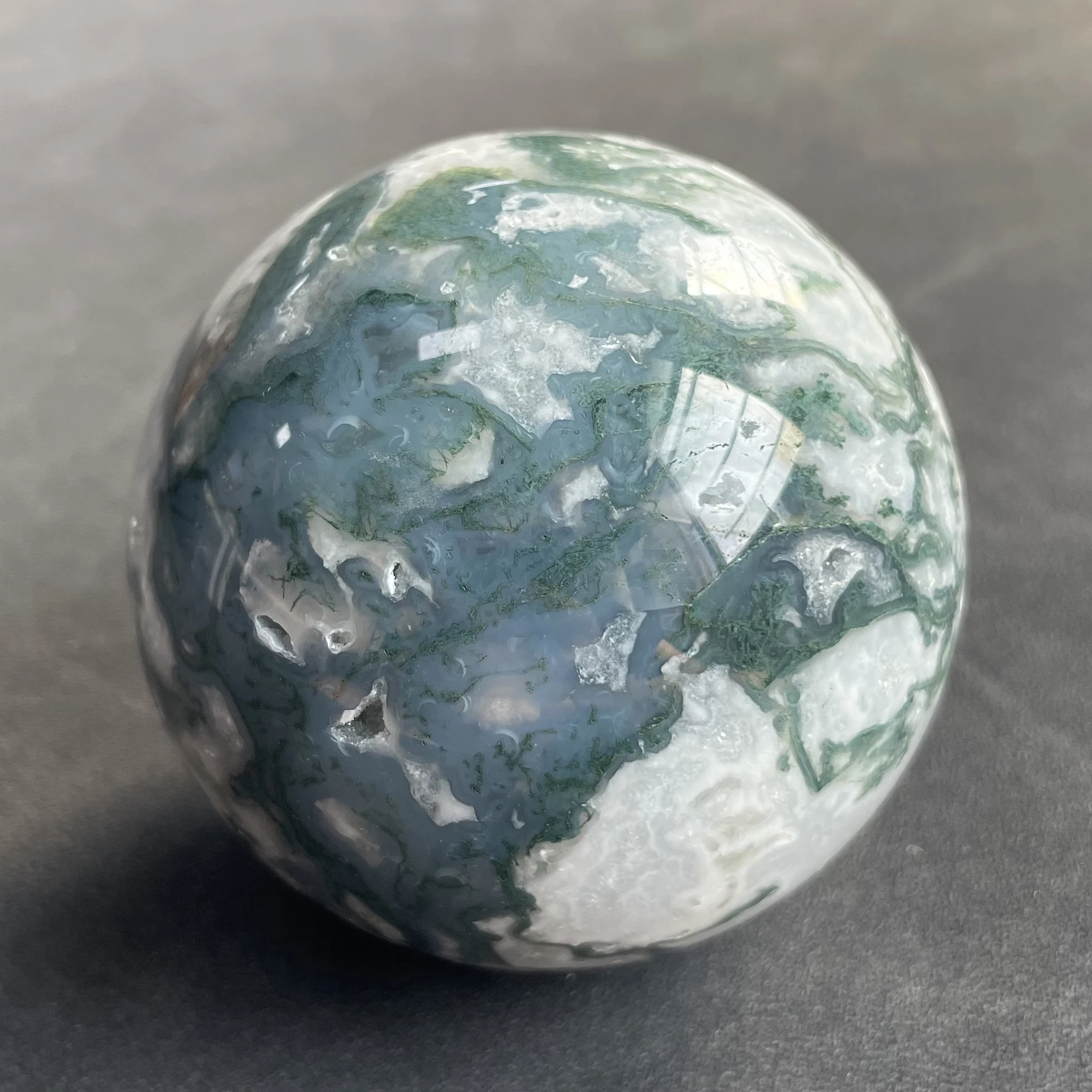 361 г натуральный хрустальный шар мох сфера агата камень для украшения камней