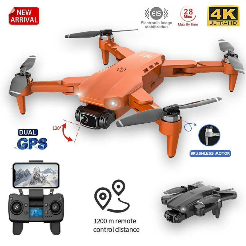L900PRO GPS Drone 4K HD Professional Dual Camera Gimbal Stabilization Brushless Motor Foldable Quadcopter Helicopter RC 1200M |