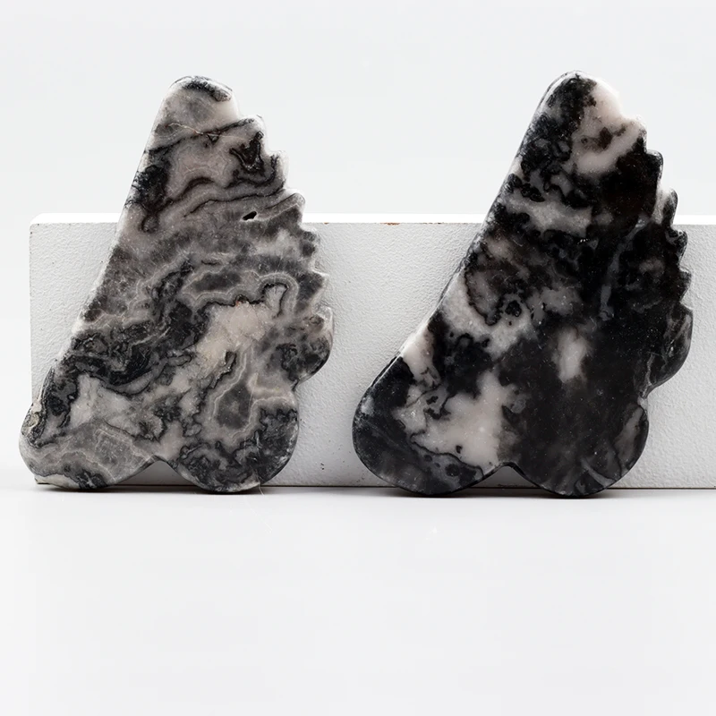 Инструмент Picasso Jasper Gua Sha в форме бабочки массажер для лица натуральный камень
