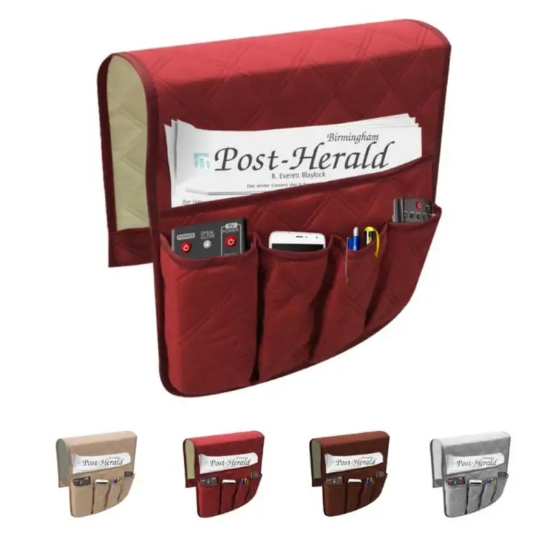 

Sofa Armrest Organizer With 5 Pockets And Cup Holder Tray Couch Armchair Hanging