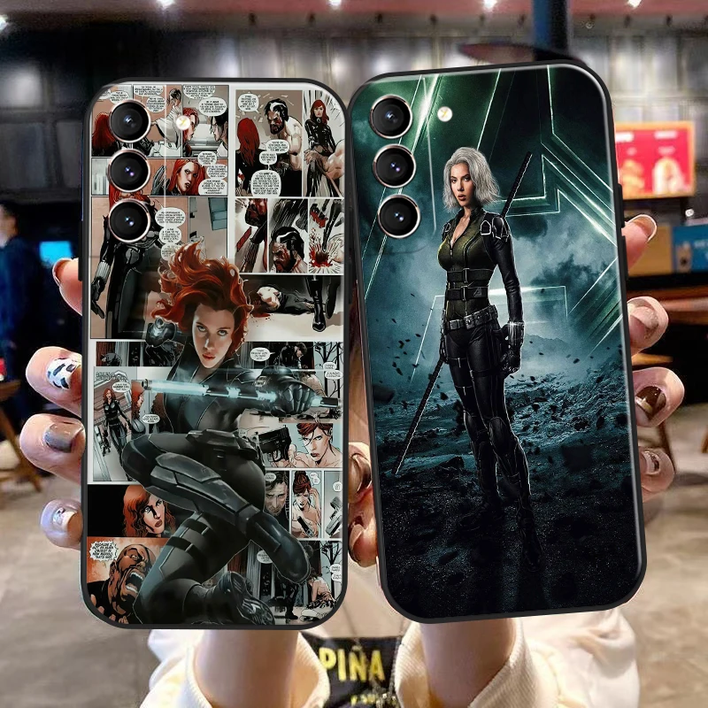 

Marvel Avengers Black Widow For Samsung Galaxy S23 S22 Ultra S21 S20 Plus FE Ultra Phone Case Shockproof Cover TPU Shell Back