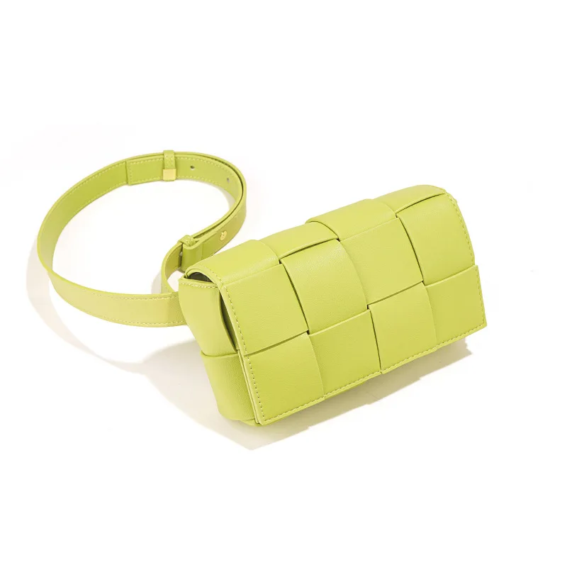 Top Quality Genuine Leather Woven Pillow Small Square Bag Fashion Crossbody Bag Women Handbags Luxury Bag Women's Backpack