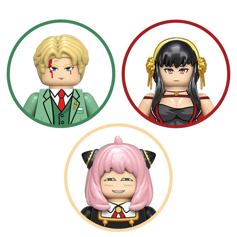 

SPY × Family Mini Anime Figures Blocks Kawaii Anya Forger Action Figure Cosplay Loid Forger Bricks Accessories Kids Toys Gifts
