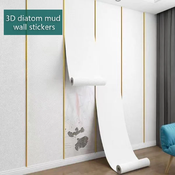 

Children's Room 3D Diatomaceous Earth Wallpaper Self-adhesive Sound Insulation Wall Stickers DIY Bedroom Living Room Decoration