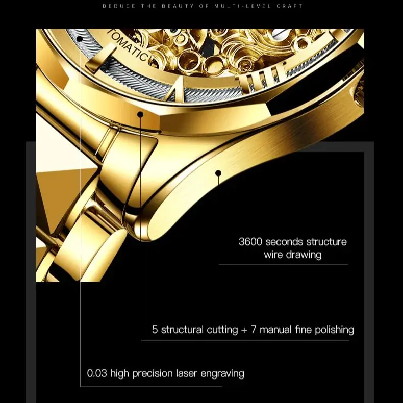 Роскошные мужские часы OUPINKE 3168 швейцарского бренда водонепроницаемые