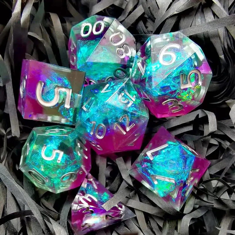 

NEW Multiple 7Pcs Dice Set Pearlized Effect Polyhedral DND RPG MTG Role Playing Dragons Game
