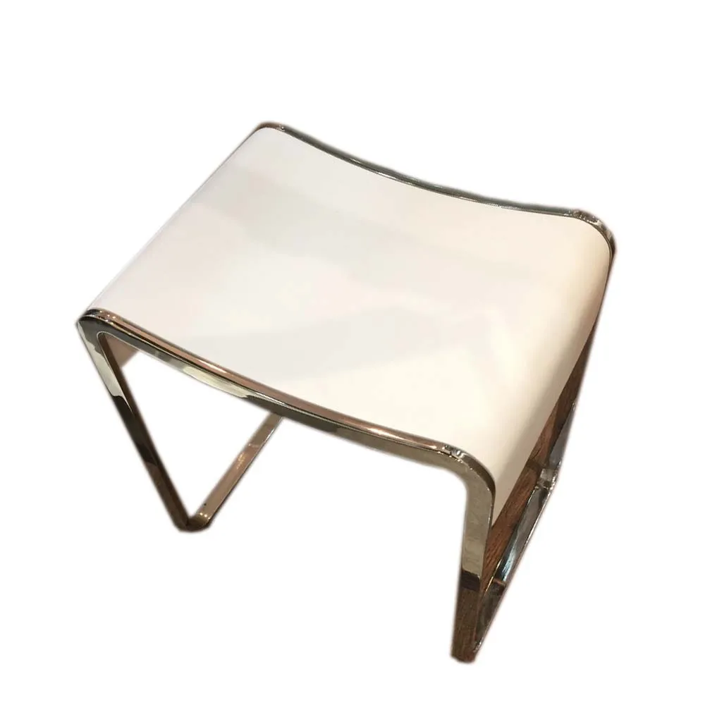 

Solid Surface Stone Small Bathroom Step Stool Bench Chair Bathroom Steam Shower Stools 16 x 12 inch SW140