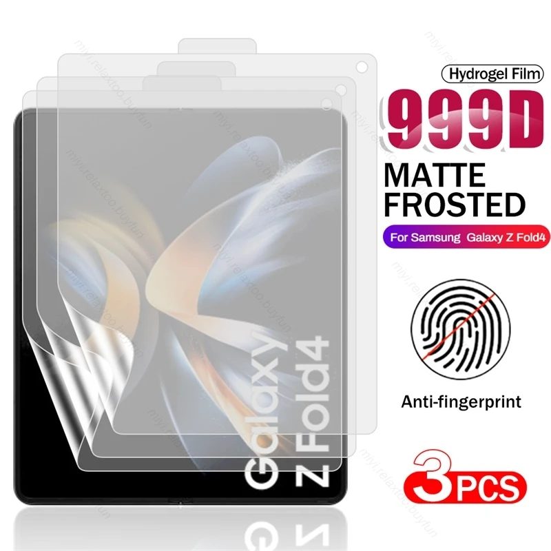 3 шт. 999D Матовая Мягкая Гидрогелевая пленка для Samsung Sumsung Galaxy Z Fold4 Fold 4 Zfold4 5G 2022 защита для экрана не стекло