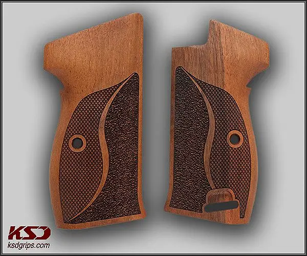 

Ksd SIG P210 P210-1 / P210-4 / P210-5 / P210-6 / DK-M49 (with lanyard ring) compatible Walnut Grip for Replacement, Half Pattern