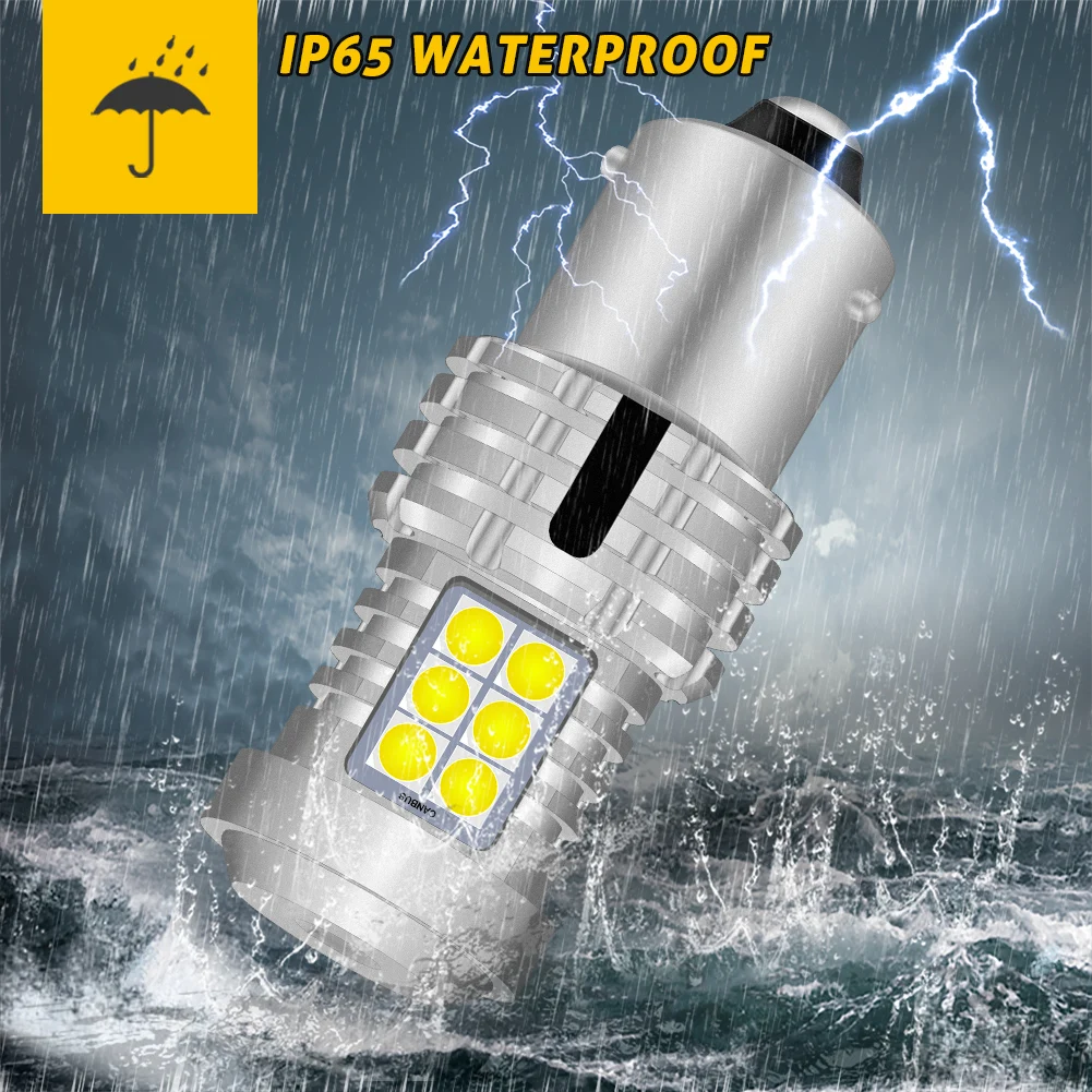 2 шт. BAU15S PY21W светодиодные лампы Canbus 1156 7507 6500K красный белый указатель поворота для