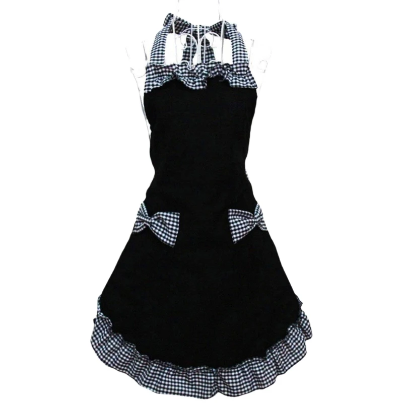 Женский кухонный фартук с карманом для приготовления выпечки официантки и