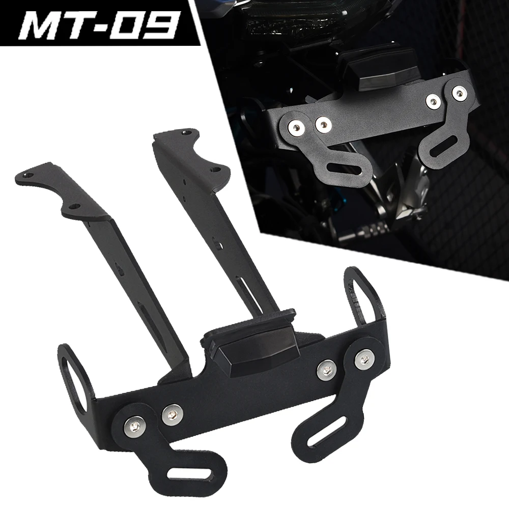 

For Yamaha MT-09 MT 09 MT09 SP 2021-2024 2023 2022 New Motorcycle Accessories License Plate Holder Frame Bracket With LED Light