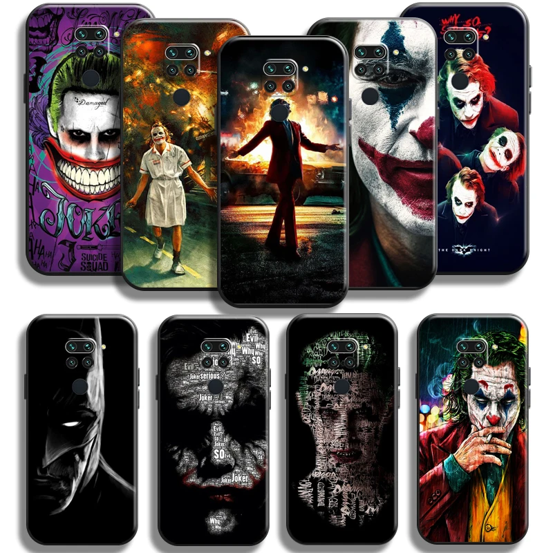 

Marvel Bat-Man Joker Clown Phone Case For Xiaomi Redmi Note 9 Pro Redmi Note 9 9T 5G Silicone Cover Coque Back Funda Black
